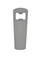 Grey bottle opener. vector illustration