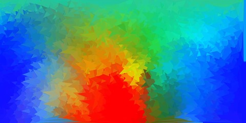Obraz premium Light multicolor vector triangle mosaic wallpaper.