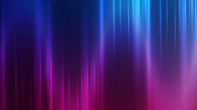 Neon abstract lines design on gradient background. Futuristic background for landing page.
Holographic gradient stripes. Shiny lines texture. Psychedelic neon color shading. Vector illustration.