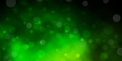 Dark Green vector background with spots.