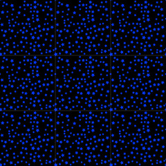 Cartoon Blue Stars On Black Background