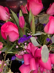 bouquet of pink roses
