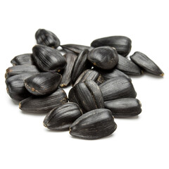 Sunflower seeds  isolated on white background close up
