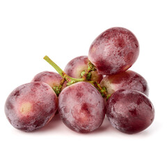 Red grape berry bunch isolated on white background cutout
