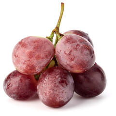 Red grape berry bunch isolated on white background cutout