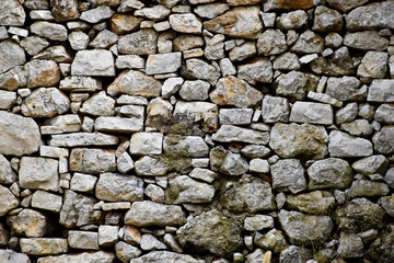 Wall from old rocks