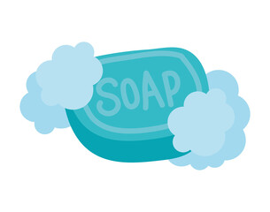 soap bar cute stickers on a white background