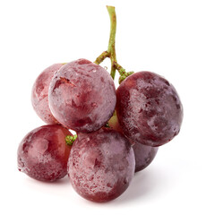Red grape berry bunch isolated on white background cutout