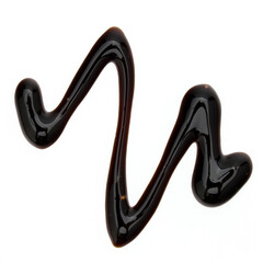 Balsamic vinegar cream isolated on white background. Italian salad dressing, sauce.