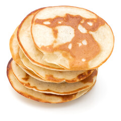 Pancakes  stack on white background