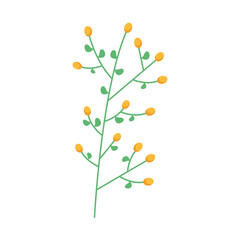 branch with seeds nature easter icon vector illustration design