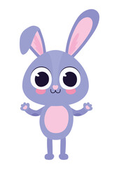 cute bonny over a white background