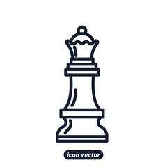 Chess icon. Chess Strategy symbol template for graphic and web design collection logo vector illustration
