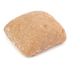 Ciabatta bread isolated on white background cut out