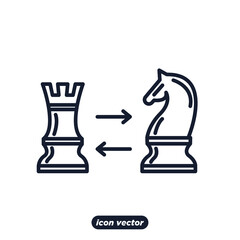 Chess icon. Chess Strategy symbol template for graphic and web design collection logo vector illustration