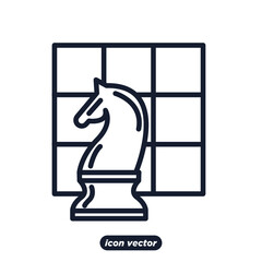 Chess icon. Chess Strategy symbol template for graphic and web design collection logo vector illustration