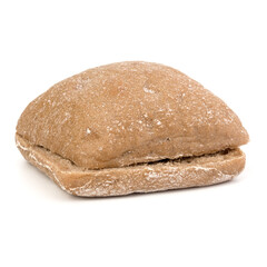 sliced Ciabatta bread isolated on white background cut out