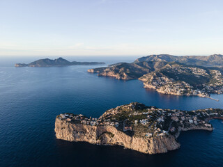 Port d'Andratx and Dragonera island aerial drone view - Majorca