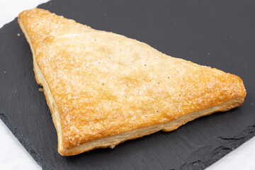 Pastries with cheese on the white background