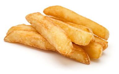 French Fried Potatoes isolated on white background