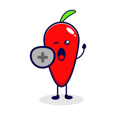 Chili protect cute character illustration