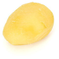 one boiled peeled potato isolated on white background cutout