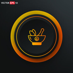  Pharmacy line sign. Single line icon on black background