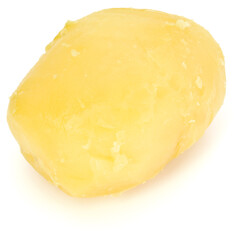 one boiled peeled potato isolated on white background cutout