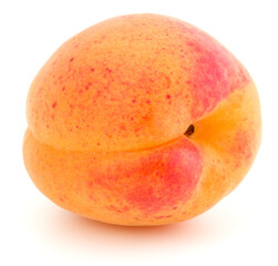 One apricot isolated on white background cutout