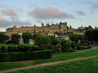 Fototapeta na wymiar Imagen general de la Cité de Carcassonne