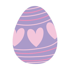 easter egg with hearts in the middle