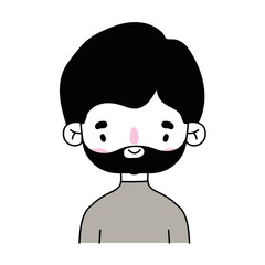 smiling man in a white background