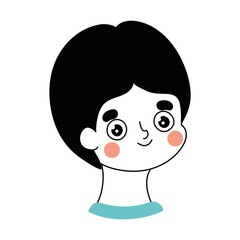 teen man on a white background