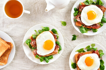 Open faced sandwiches