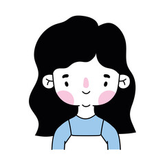 smiling woman on a white background