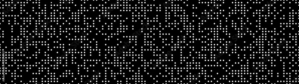 Aufkleber Halftone. Pattern. Abstract dotted background. Texture of white dots. Matrix code. Monochrome gradient background. Vector illustration.
