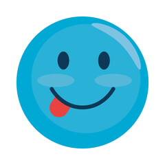 emoji face social media icon vector illustration design