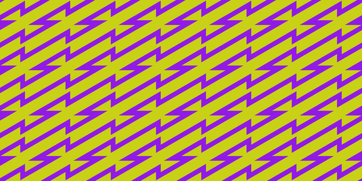 Seamless pattern. Diagonal light purple twisted lines. Dark yellow background. Skewed cross textures, motives. For textile and decoration. Repeat design. Geometric colorful images.
