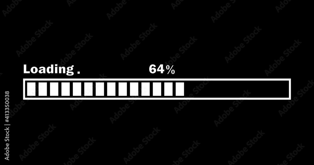 Wall mural loading bar downloading barloading screen pixelated progress animation loading transfer download 0-1
