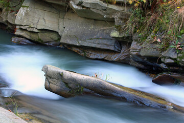 woda, potok, rzeka, wodospad, kamienie, zieleń, krajobraz,mech, góra, przepływ, kaskada,...