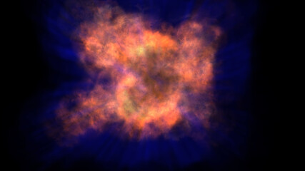 Fototapeta premium fire flame explosion in space
