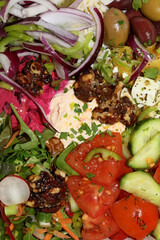 Greek traditional salad food porn close up modern background high quality prints