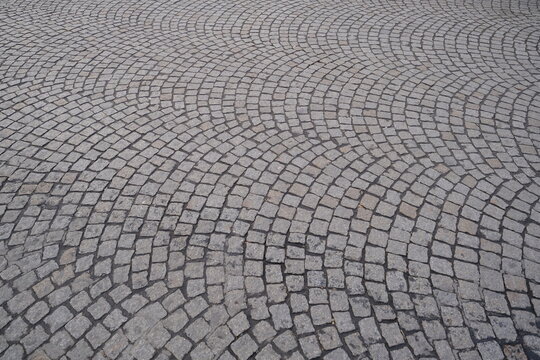 the pavement of the Etoile square at the top of the Champs Elys&eacute;es.