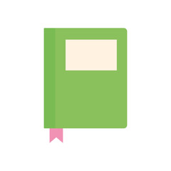 green book in a white background