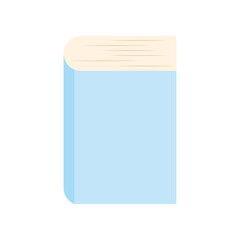 blue book over a white background