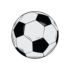 Football ball on a white background. Soccer.