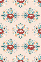 Vector seamless floral damask pattern. Rich ornament, old Damascus style. 