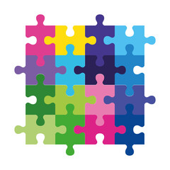 puzzle game pieces toys icon vector illustration design