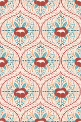 Vector seamless floral damask pattern. Rich ornament, old Damascus style. 