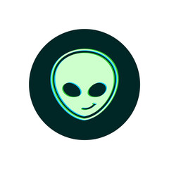 Alien face symbol